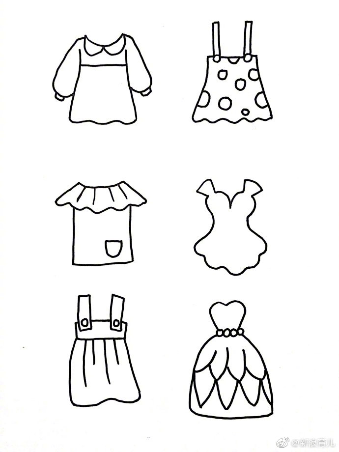 卡通衣服簡(jiǎn)筆畫